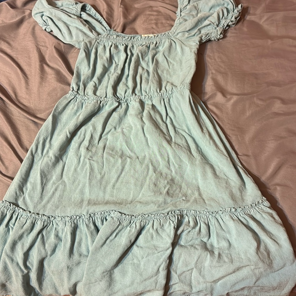 Girls XL light blue / teal dress